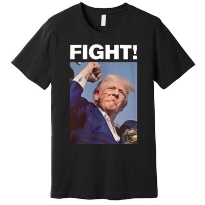 Fight! Trump Shot Trump Rally Fight For America Premium T-Shirt