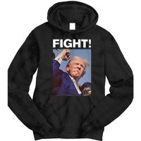 Fight! Trump Shot Trump Rally Fight For America Tie Dye Hoodie