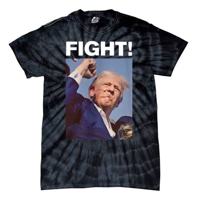 Fight! Trump Shot Trump Rally Fight For America Tie-Dye T-Shirt