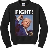 Fight! Trump Shot Trump Rally Fight For America Kids Sweatshirt