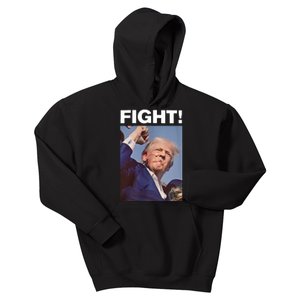 Fight! Trump Shot Trump Rally Fight For America Kids Hoodie