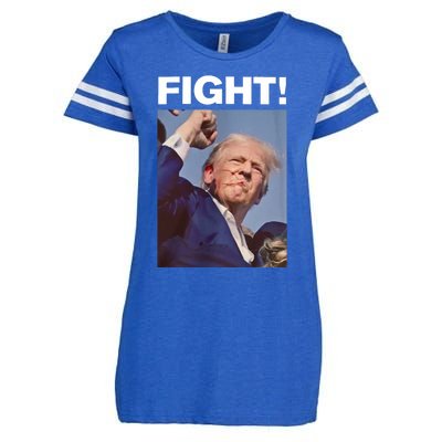 Fight! Trump Shot Trump Rally Fight For America Enza Ladies Jersey Football T-Shirt