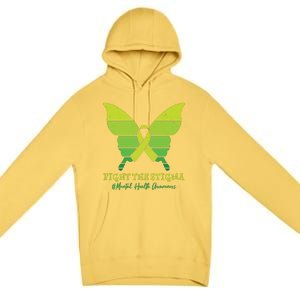 Fight The Stigma Mental Health Awareness Premium Pullover Hoodie