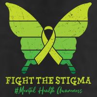 Fight The Stigma Mental Health Awareness 7 Panel Mesh Trucker Snapback Hat