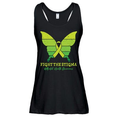Fight The Stigma Mental Health Awareness Ladies Essential Flowy Tank