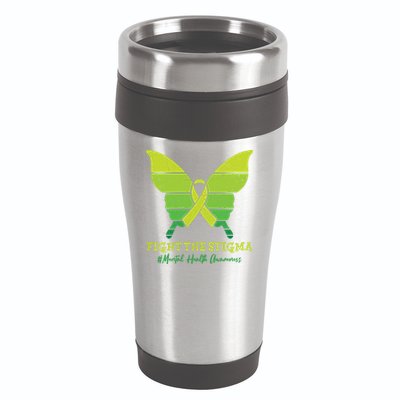 Fight The Stigma Mental Health Awareness 16oz Travel Tumbler