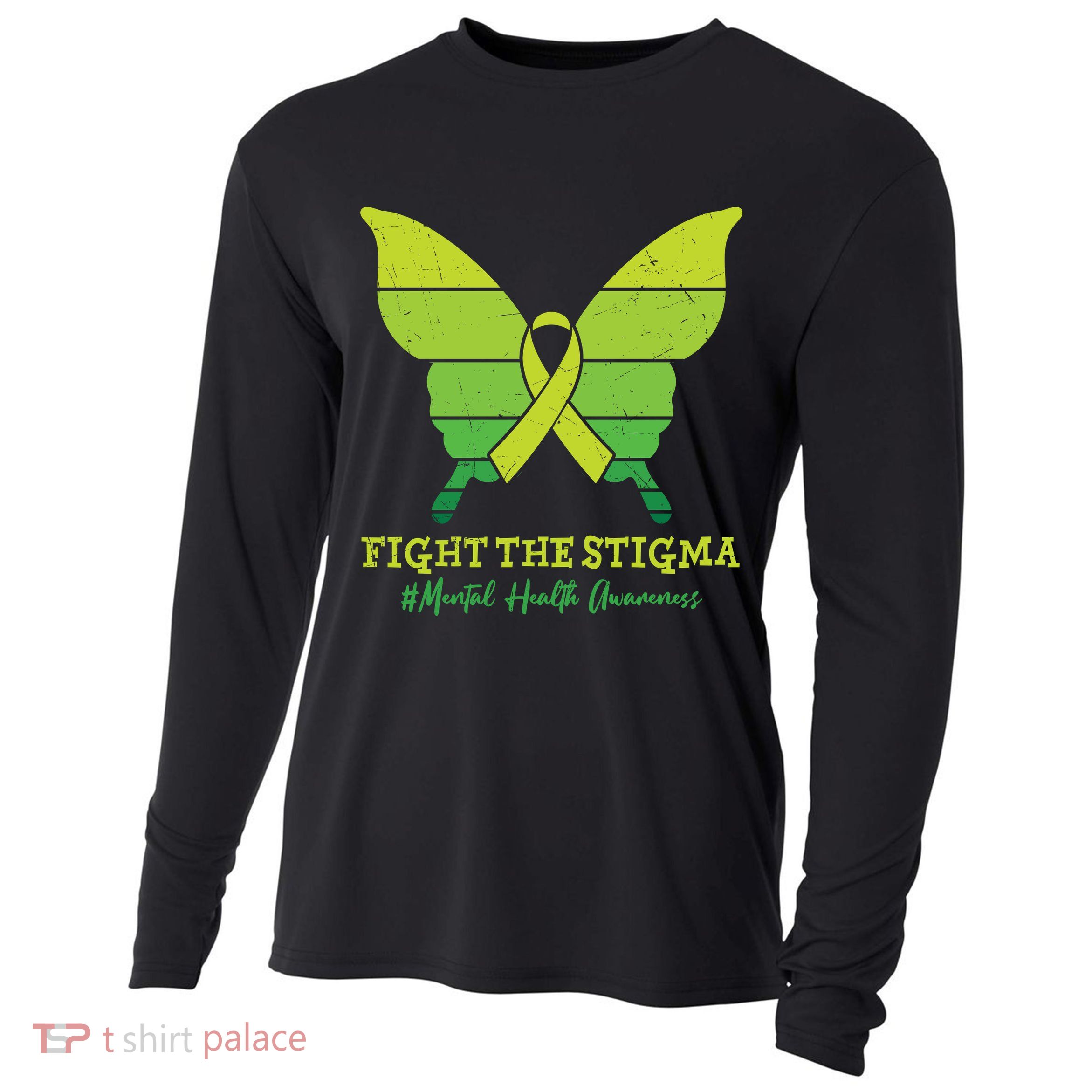 Fight The Stigma Mental Health Awareness Cooling Performance Long Sleeve Crew