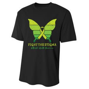 Fight The Stigma Mental Health Awareness Performance Sprint T-Shirt