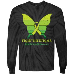 Fight The Stigma Mental Health Awareness Tie-Dye Long Sleeve Shirt