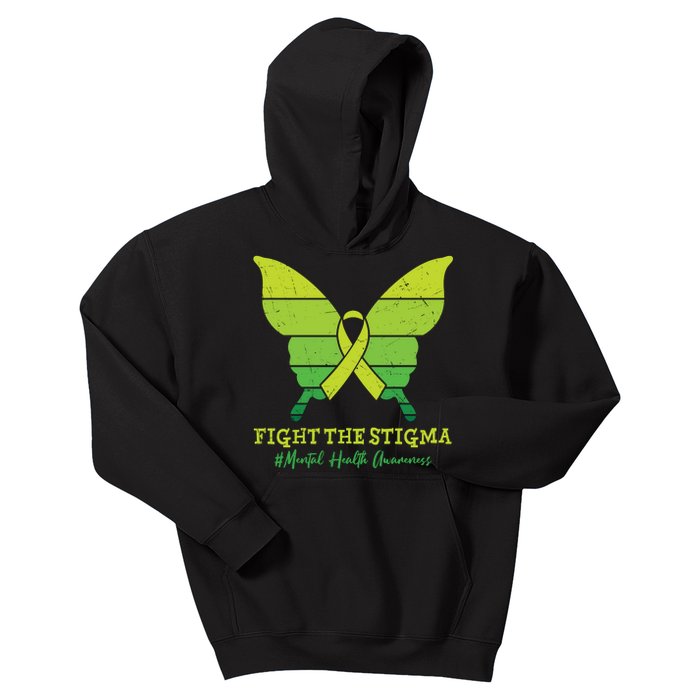 Fight The Stigma Mental Health Awareness Kids Hoodie