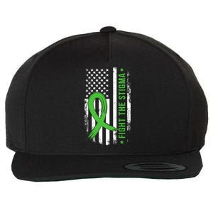 Fight The Stigma Green May Tal Health Awareness Gift Wool Snapback Cap