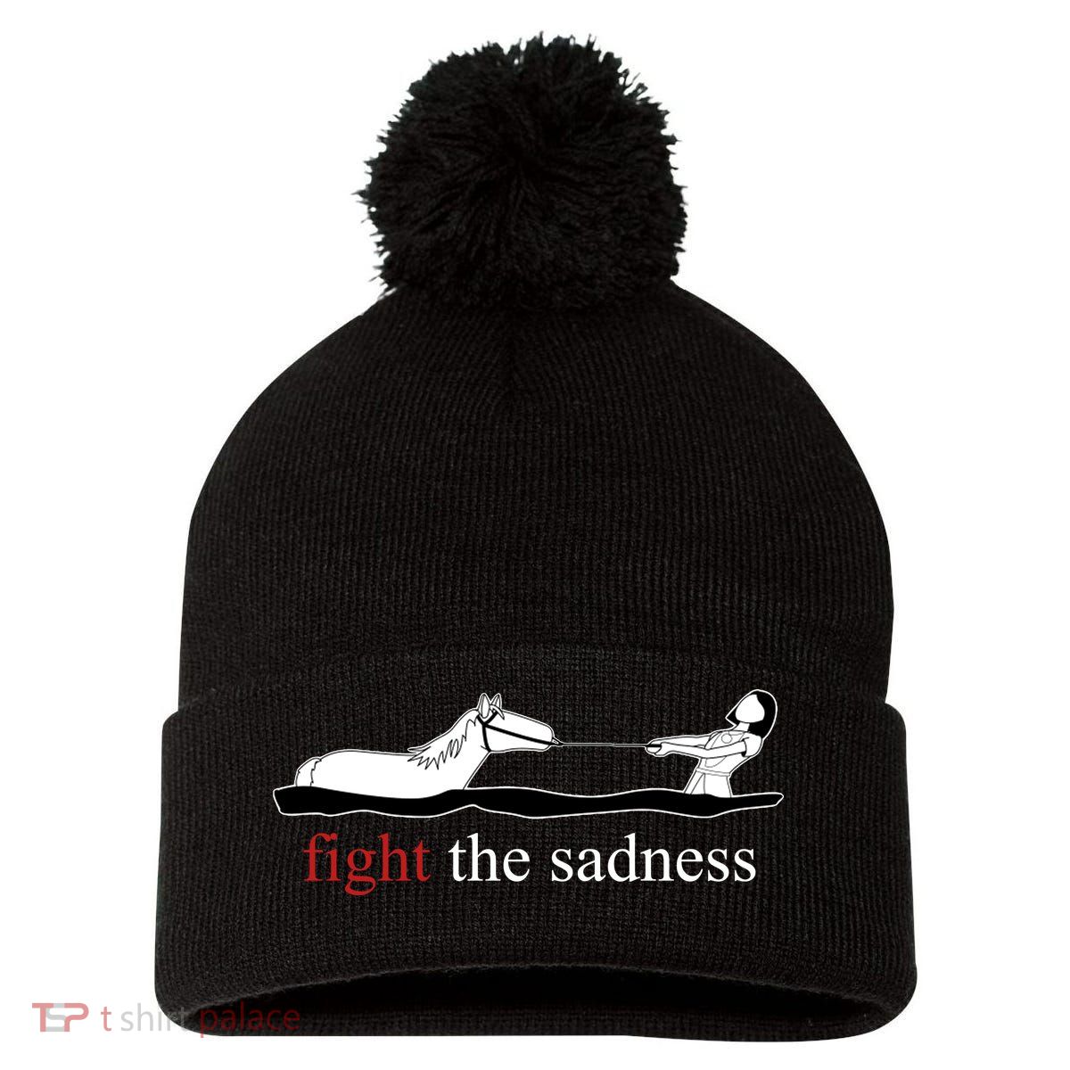 Fight The Sadness Artax Pom Pom 12in Knit Beanie