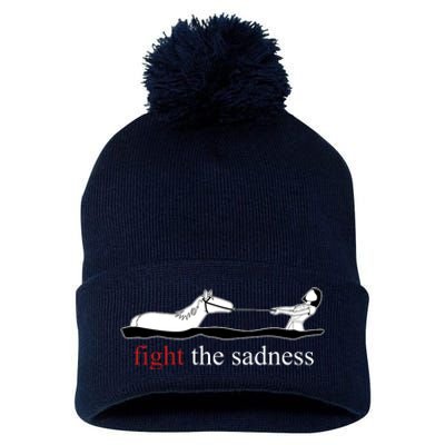 Fight The Sadness Artax Pom Pom 12in Knit Beanie