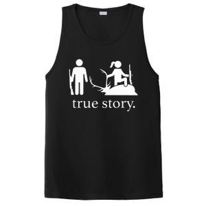 Funny True Story Hunting Lovers PosiCharge Competitor Tank