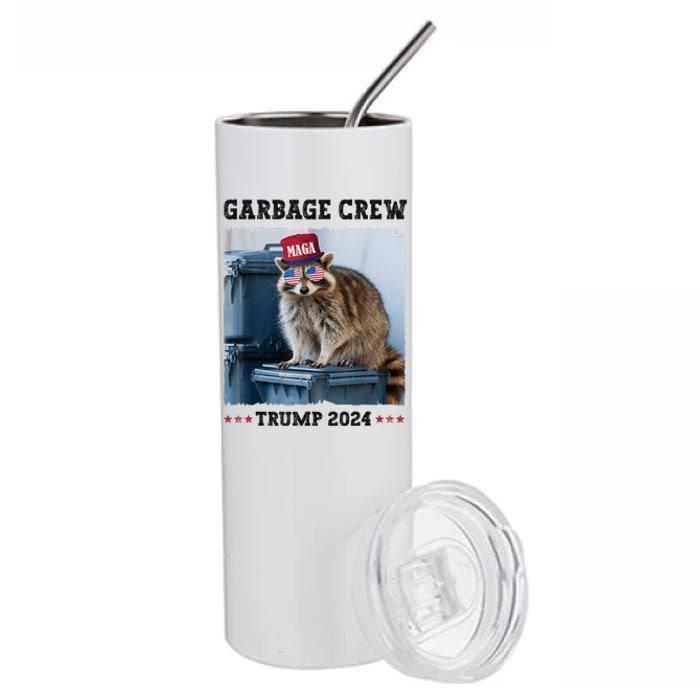 Funny Trump’S Supporters Are Garbage Joe Biden Garbage Crew Stainless Steel Tumbler