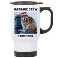 Funny Trump’S Supporters Are Garbage Joe Biden Garbage Crew Stainless Steel Travel Mug