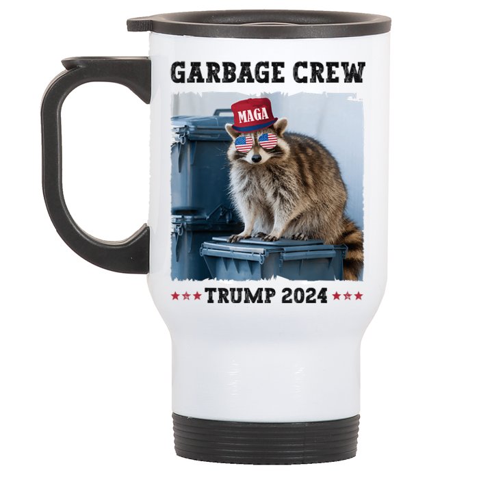 Funny Trump’S Supporters Are Garbage Joe Biden Garbage Crew Stainless Steel Travel Mug