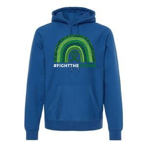 Fight The Stigma Green Ribbon Tal Health Awareness Cute Gift Premium Hoodie