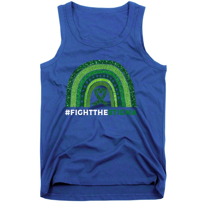 Fight The Stigma Green Ribbon Tal Health Awareness Cute Gift Tank Top