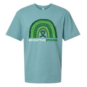 Fight The Stigma Green Ribbon Tal Health Awareness Cute Gift Sueded Cloud Jersey T-Shirt