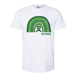 Fight The Stigma Green Ribbon Tal Health Awareness Cute Gift Softstyle CVC T-Shirt