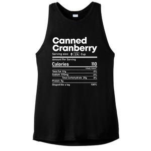 Funny Thanksgiving Sauce Food Cranberry Nutrition Fact Ladies PosiCharge Tri-Blend Wicking Tank