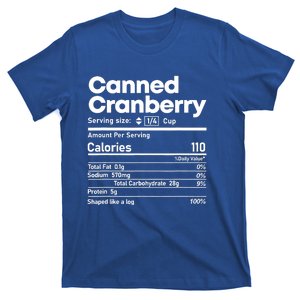 Funny Thanksgiving Sauce Food Cranberry Nutrition Fact T-Shirt