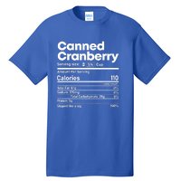 Funny Thanksgiving Sauce Food Cranberry Nutrition Fact Tall T-Shirt