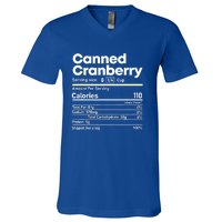 Funny Thanksgiving Sauce Food Cranberry Nutrition Fact V-Neck T-Shirt