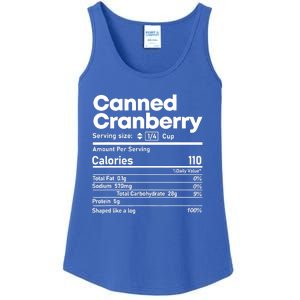 Funny Thanksgiving Sauce Food Cranberry Nutrition Fact Ladies Essential Tank