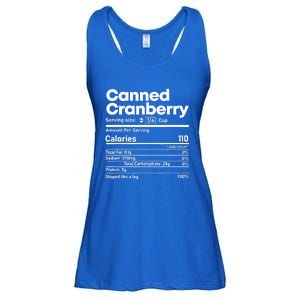 Funny Thanksgiving Sauce Food Cranberry Nutrition Fact Ladies Essential Flowy Tank