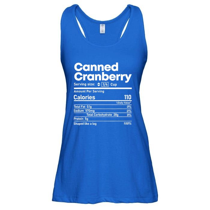 Funny Thanksgiving Sauce Food Cranberry Nutrition Fact Ladies Essential Flowy Tank