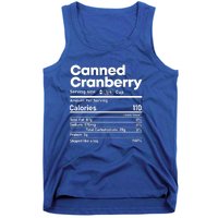 Funny Thanksgiving Sauce Food Cranberry Nutrition Fact Tank Top