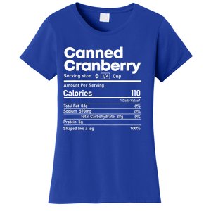 Funny Thanksgiving Sauce Food Cranberry Nutrition Fact Women's T-Shirt