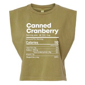 Funny Thanksgiving Sauce Food Cranberry Nutrition Fact Garment-Dyed Women's Muscle Tee