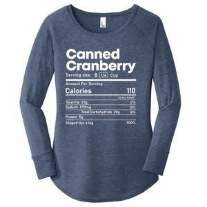 Funny Thanksgiving Sauce Food Cranberry Nutrition Fact Women's Perfect Tri Tunic Long Sleeve Shirt