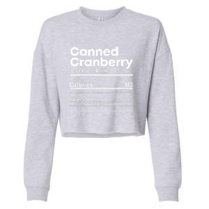 Funny Thanksgiving Sauce Food Cranberry Nutrition Fact Cropped Pullover Crew