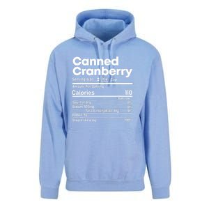 Funny Thanksgiving Sauce Food Cranberry Nutrition Fact Unisex Surf Hoodie