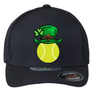 Funny Tennis St Patricks Day Irish Tennis Funny Gift Flexfit Unipanel Trucker Cap