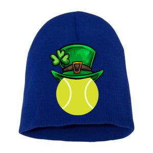 Funny Tennis St Patricks Day Irish Tennis Funny Gift Short Acrylic Beanie