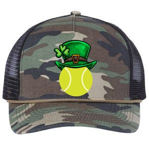 Funny Tennis St Patricks Day Irish Tennis Funny Gift Retro Rope Trucker Hat Cap