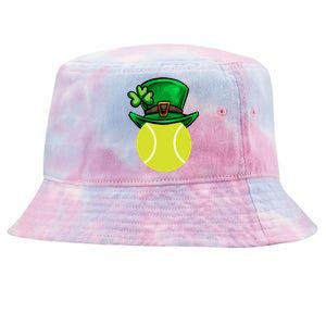 Funny Tennis St Patricks Day Irish Tennis Funny Gift Tie-Dyed Bucket Hat