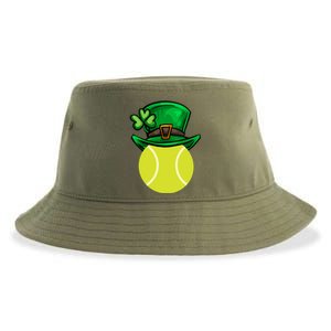 Funny Tennis St Patricks Day Irish Tennis Funny Gift Sustainable Bucket Hat