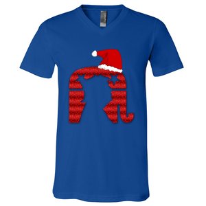 Funny Trump Santa Donald Hat Christmas Funny Donald Santa Gift V-Neck T-Shirt