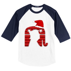 Funny Trump Santa Donald Hat Christmas Funny Donald Santa Gift Baseball Sleeve Shirt