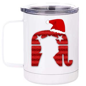 Funny Trump Santa Donald Hat Christmas Funny Donald Santa Gift 12 oz Stainless Steel Tumbler Cup