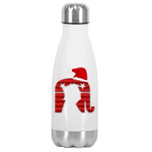 Funny Trump Santa Donald Hat Christmas Funny Donald Santa Gift Stainless Steel Insulated Water Bottle