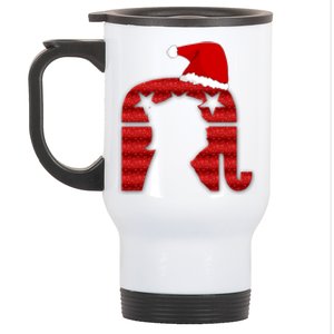 Funny Trump Santa Donald Hat Christmas Funny Donald Santa Gift Stainless Steel Travel Mug