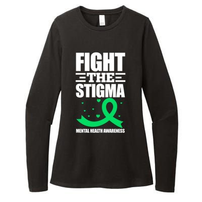 Fight The Stigma Tal Health Awareness Anxiety Anxious Gift Womens CVC Long Sleeve Shirt