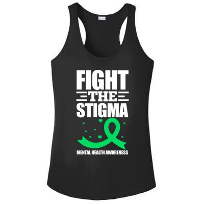 Fight The Stigma Tal Health Awareness Anxiety Anxious Gift Ladies PosiCharge Competitor Racerback Tank